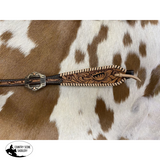 Showman ® Argentina Cow Leather One Ear Headstall With Silver Floral Overlayed Buckle \