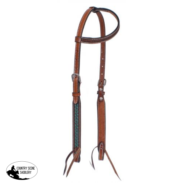 Showman ® Argentina Cow Leather Single Ear Headstall. One Eared Western Bridles