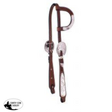 Showman ® Argentina cow leather single ear headstall with engraved silver. - Country Scene Saddlery and Pet Supplies