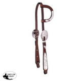 Showman ® Argentina cow leather single ear headstall with engraved silver. - Country Scene Saddlery and Pet Supplies