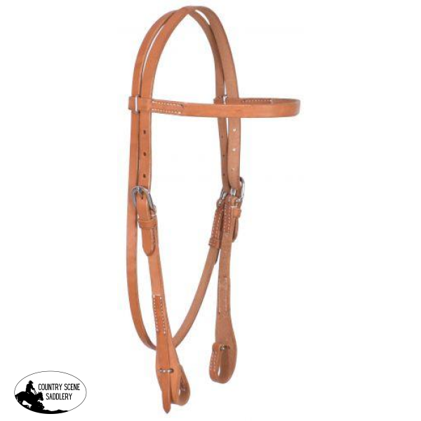 New! Showman ® Argentina Cowhide Harness Leather Browband Headstall.
