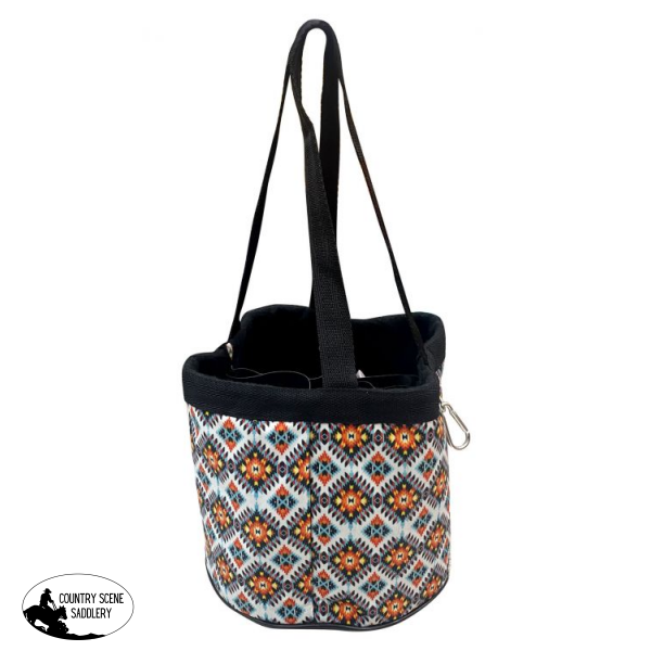 Showman® Aztec Durable Nylon Grooming Tote With 4 Large Pockets Accessory Bag