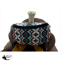 Showman ® Aztec Print Insulated Nylon Saddle Pouch. Horse Wear