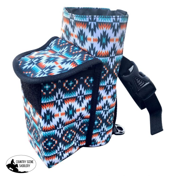Showman ® Aztec Printed Insulated Nylon Bottle Carrier With Pocket. Horse Tack