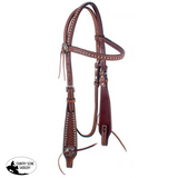Showman ® Basket Tooled Browband Argentina Cow Leather Headstall Bridle