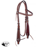 Showman ® Basket Tooled Browband Argentina Cow Leather Headstall - Country Scene Saddlery and Pet Supplies