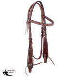 Showman ® Basket Tooled Browband Argentina Cow Leather Headstall - Country Scene Saddlery and Pet Supplies