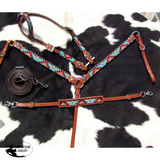 Showman ® Beaded Aztec 4 Piece Set. - Country Scene Saddlery and Pet Supplies