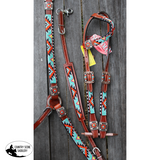 Showman ® Beaded Aztec 4 Piece Set. - Country Scene Saddlery and Pet Supplies