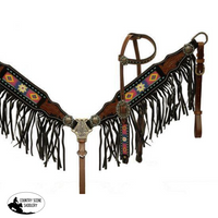 New! Showman ® Beaded Headstall And Breast Collar.
