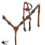 Showman ® Beaded headstall and breast collar set. - Country Scene Saddlery and Pet Supplies