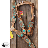 Showman ® Beaded headstall and breast collar set. ~ - Country Scene Saddlery and Pet Supplies