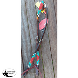 Showman ® Beaded one ear headstall with southwest design. - Country Scene Saddlery and Pet Supplies