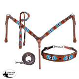 Showman ® Beaded Southwest Design 4 Piece Set. - Country Scene Saddlery and Pet Supplies