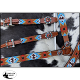 Showman ® Beaded Southwest Design 4 Piece Set. - Country Scene Saddlery and Pet Supplies