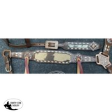 Showman ® Black & White Hair On Cowhide Inlay Single Ear Headstall And Breast Collar Set.