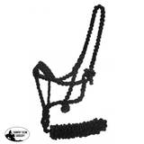 Showman ® Braided Nylon Mule Tape Halter. Large / Black Mule Tape Halters