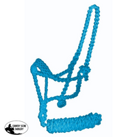 Showman ® Braided Nylon Mule Tape Halter. Large / Teal Mule Tape Halters