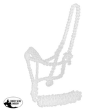 Showman ® Braided Nylon Mule Tape Halter. Large / White Mule Tape Halters