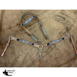 New! Showman ® Browband Beaded Headstall And Breast Collar Set Animals & Pet Supplies