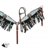 Showman ® Brown and teal Navajo diamond print. - Country Scene Saddlery and Pet Supplies