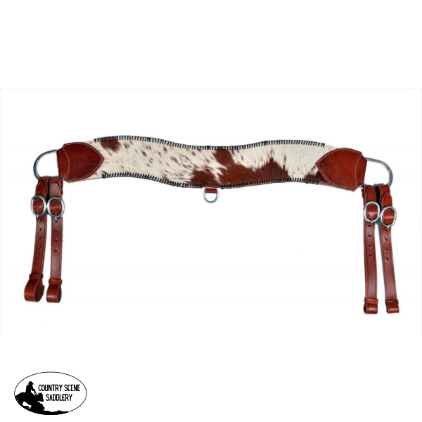 Showman ® Brown And White Hair On Cowhide Leather Tripping Collar