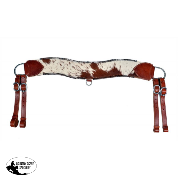 Showman ® Brown And White Hair On Cowhide Leather Tripping Collar