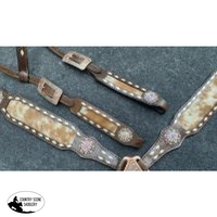 Showman ® Brown And White Hair On Cowhide One Tack Sets