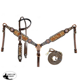 Showman ® Brown And White Hair On Cowhide One Tack Sets