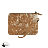 Showman ® Brown Hair on Cowhide clutch with Wristlet.  - Country Scene Saddlery and Pet Supplies