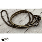 Showman ® Brown Leather Rawhide Whip Stitch Roping Reins - Country Scene Saddlery and Pet Supplies