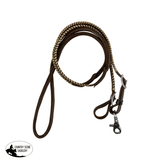 Showman ® Brown Leather Rawhide Whip Stitch Roping Reins - Country Scene Saddlery and Pet Supplies