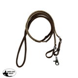 Showman ® Brown Leather Rawhide Whip Stitch Roping Reins - Country Scene Saddlery and Pet Supplies