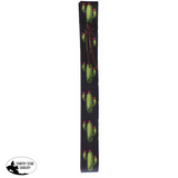 Showman ® Brown Nylon Off Billet with Cactus design. - Country Scene Saddlery and Pet Supplies
