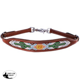 Showman ® cactus and navajo beaded design wither strap. - Country Scene Saddlery and Pet Supplies