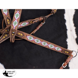 New! Showman ® Cactus Print Beaded Headstall And Breast Collar Set. 