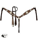 Showman ® Cheetah print one ear headstall and breast collar set - Country Scene Saddlery and Pet Supplies