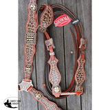 Showman ® Cheetah print one ear headstall and breast collar set. - Country Scene Saddlery and Pet Supplies