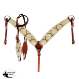 NEW! Showman ® Corded One Ear Headstall & Breast collar set. - Country Scene Saddlery and Pet Supplies