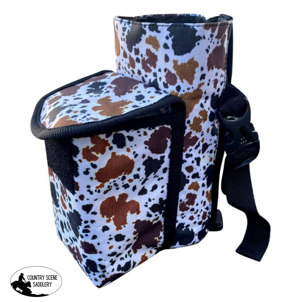 Showman ® Cow Insulated Nylon Bottle Carrier With Pocket. Horse Tack