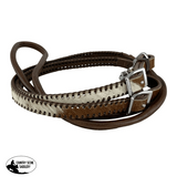 Showman ® Cowhide Whip Stitch Roping Reins Western