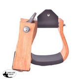 New! Showman ® Curved Ashwood Wooden Stirrup With Leather Tread.