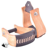 Showman ® Curved Ashwood wooden stirrup with leather tread. - Country Scene Saddlery and Pet Supplies