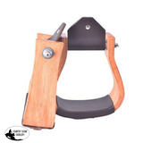 Showman ® Curved Ashwood wooden stirrup with leather tread. - Country Scene Saddlery and Pet Supplies