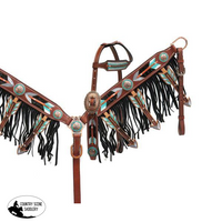 New! Showman ® Cut-Out Arrow Design Headstall And Breast Collar Set.