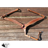 Showman ® Dark Brown Leather Breastcollar. - Country Scene Saddlery and Pet Supplies