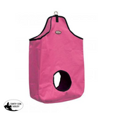 New! Showman ® Double Open Nylon Hay Bag. Pink