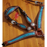 Showman ® Filigree Headstall and Breast Collar Set. - Country Scene Saddlery and Pet Supplies