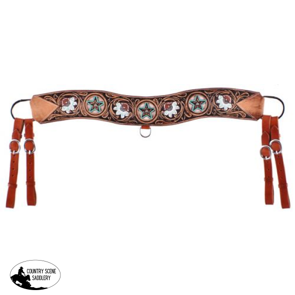 Showman ® Floral Tooled Tripping Collar.