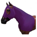 Showman ® Form fitting, breathable Lycra® hood with zipper neck. Elastic bands around nose, - Country Scene Saddlery and Pet Supplies